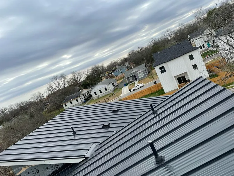 Standing seam metal roof panels with vents for Skylight Repair in Carencro